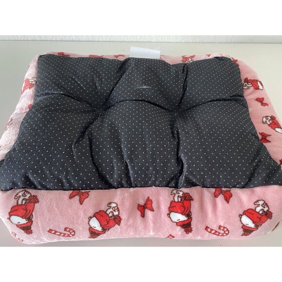 Peanuts Snoopy Small Dog Cat Pet Cozy Cuddler Bed Christmas Pink Candy Cane NEW - Picture 14 of 16